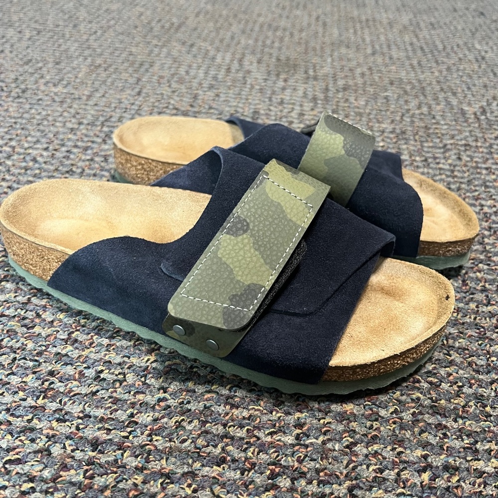 Birkenstock Kyoto Midnight/Camo Green Size 38 NWOT